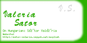 valeria sator business card